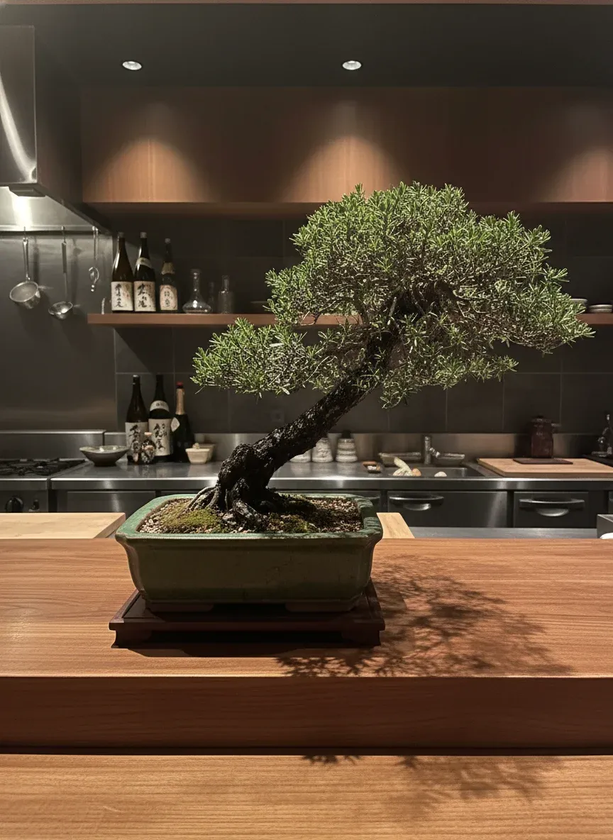 琉球盆栽 - 料理とともに季節感を届ける盆栽デコレーション